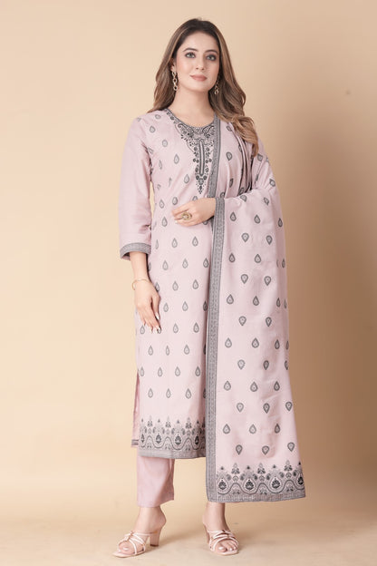 Gajari Cotton Jacquard Suit Set