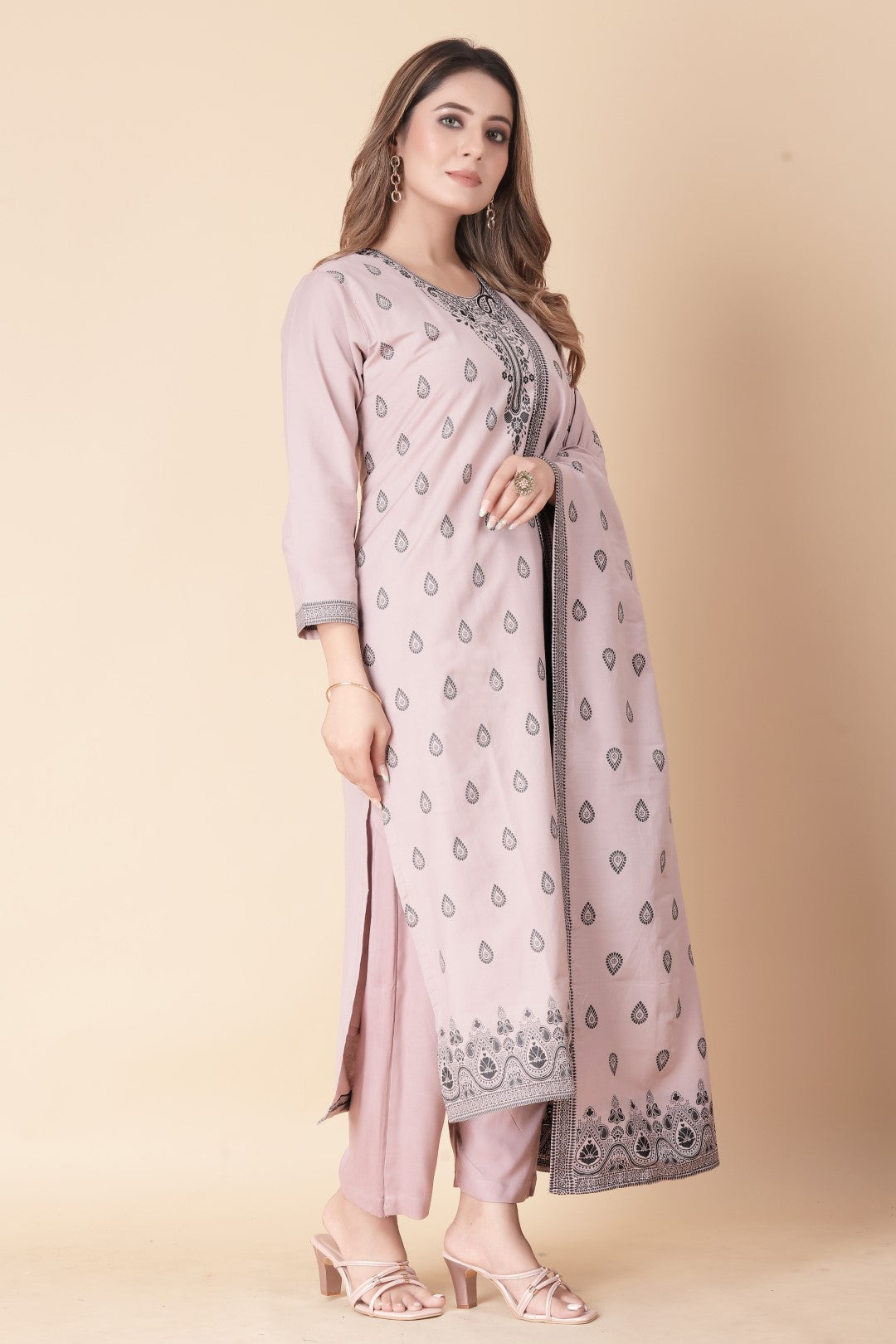 Gajari Cotton Jacquard Suit Set