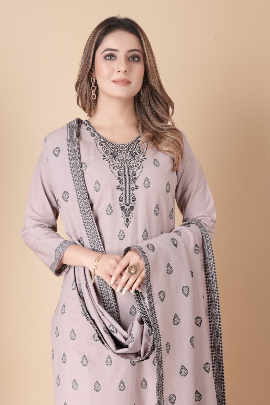 Gajari Cotton Jacquard Suit Set