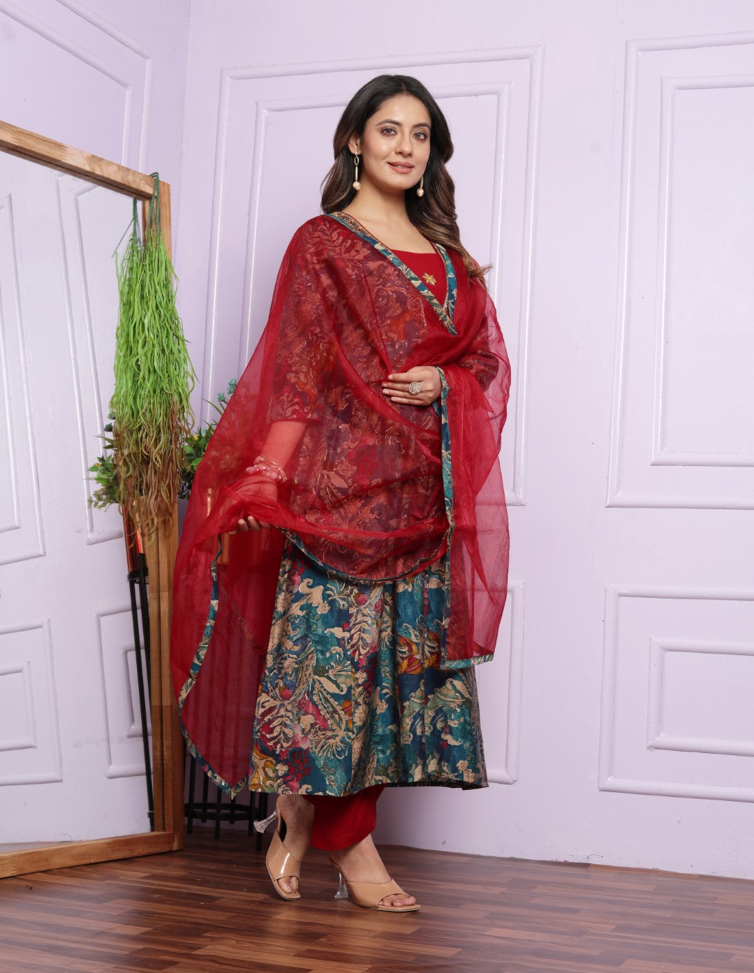 MULTI COLOR PRINTED FLAIR SUIT SET