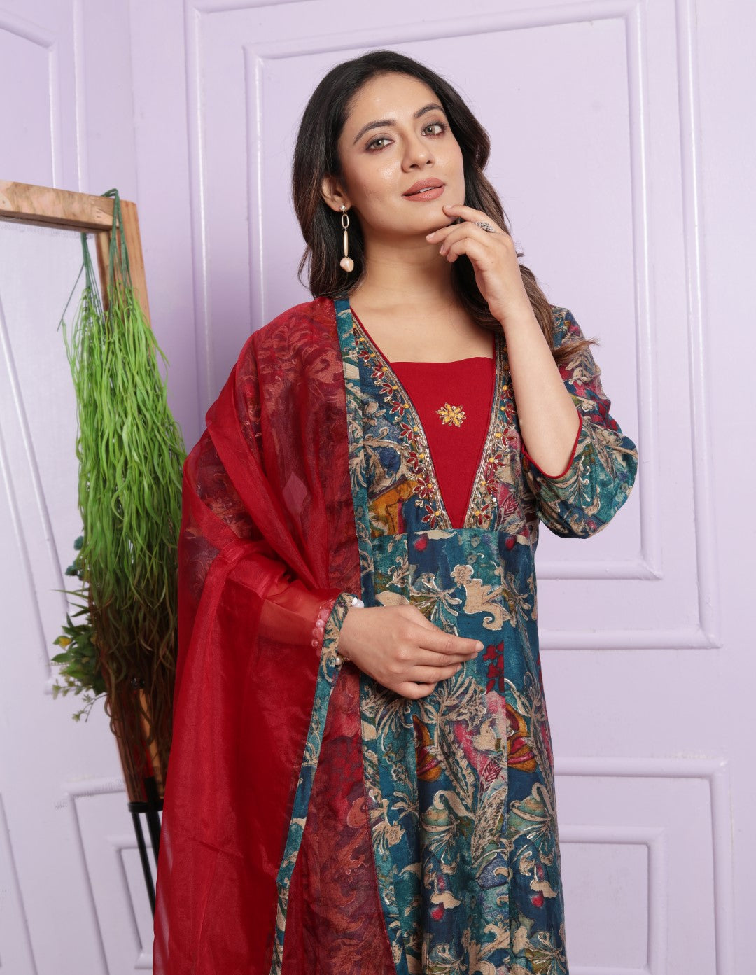 MULTI COLOR PRINTED FLAIR SUIT SET