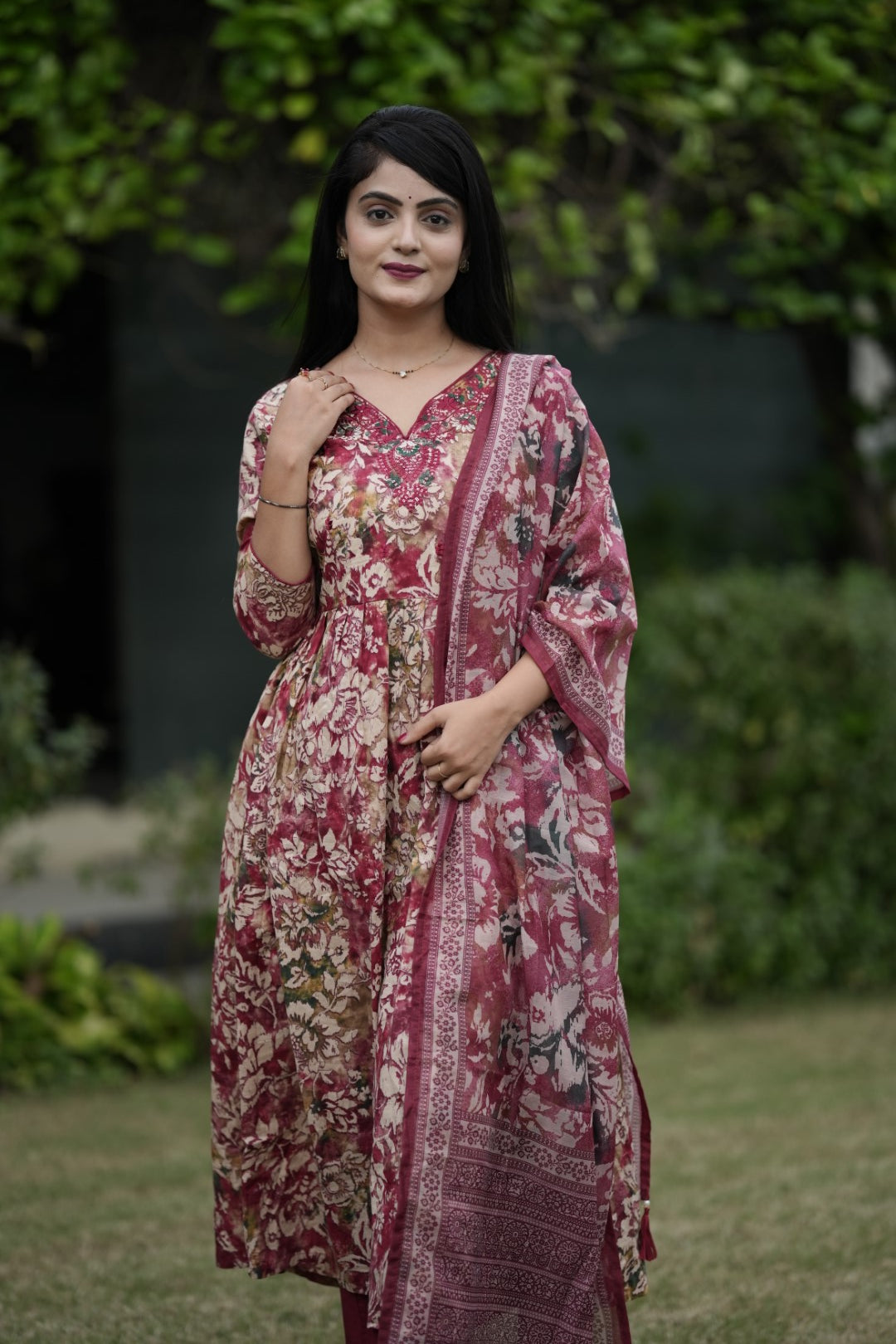 Multicolor Embroidery Cotton Suit Set