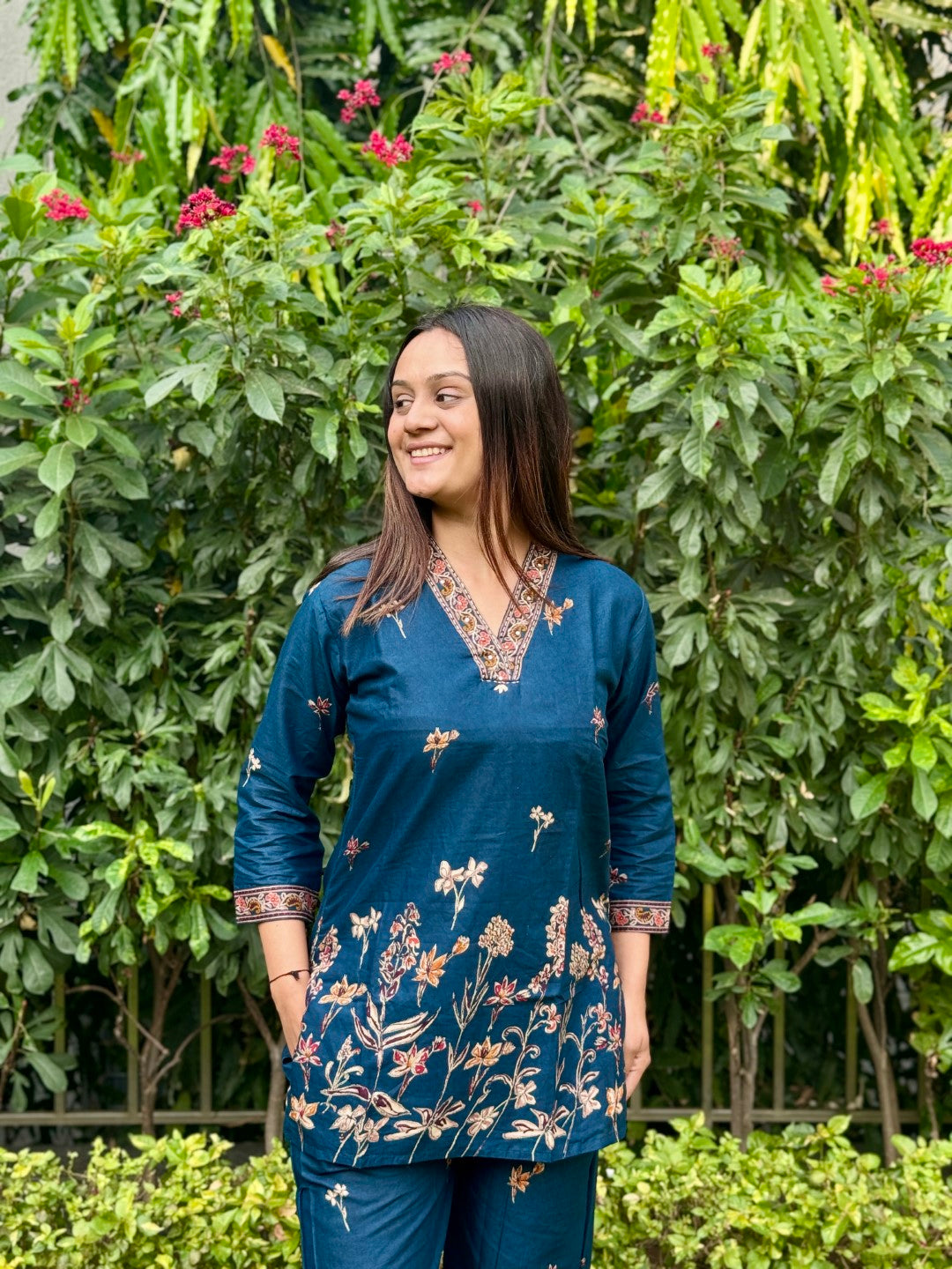 Blue Printed Cotton Co-Ord Set