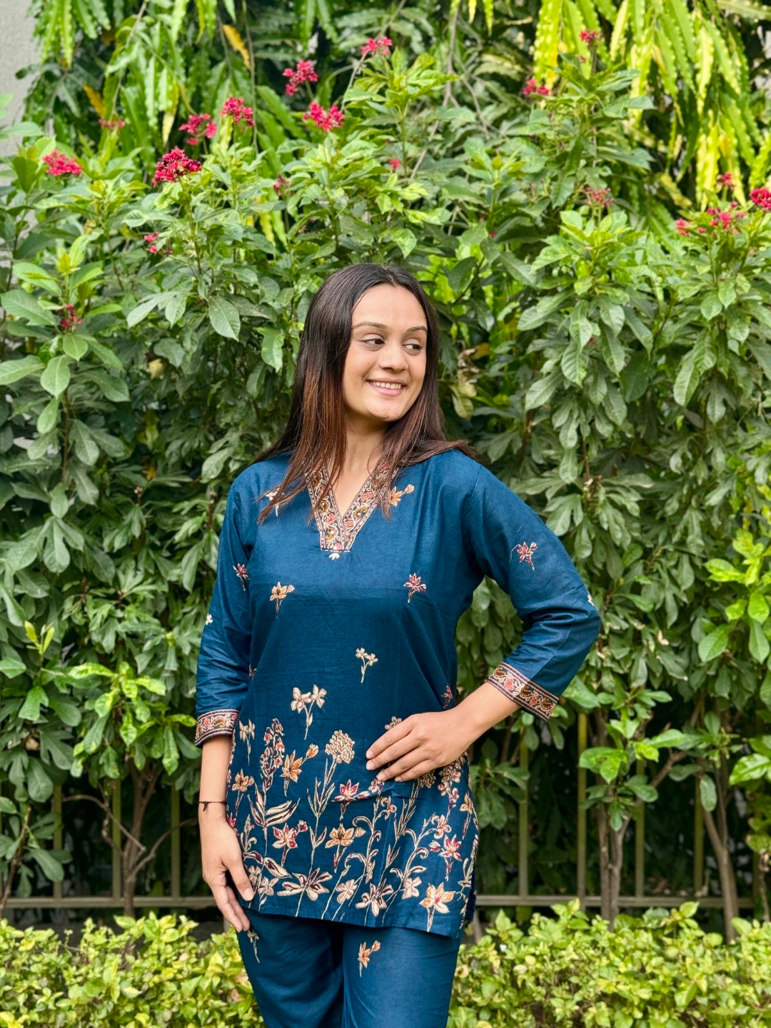 Blue Printed Cotton Co-Ord Set