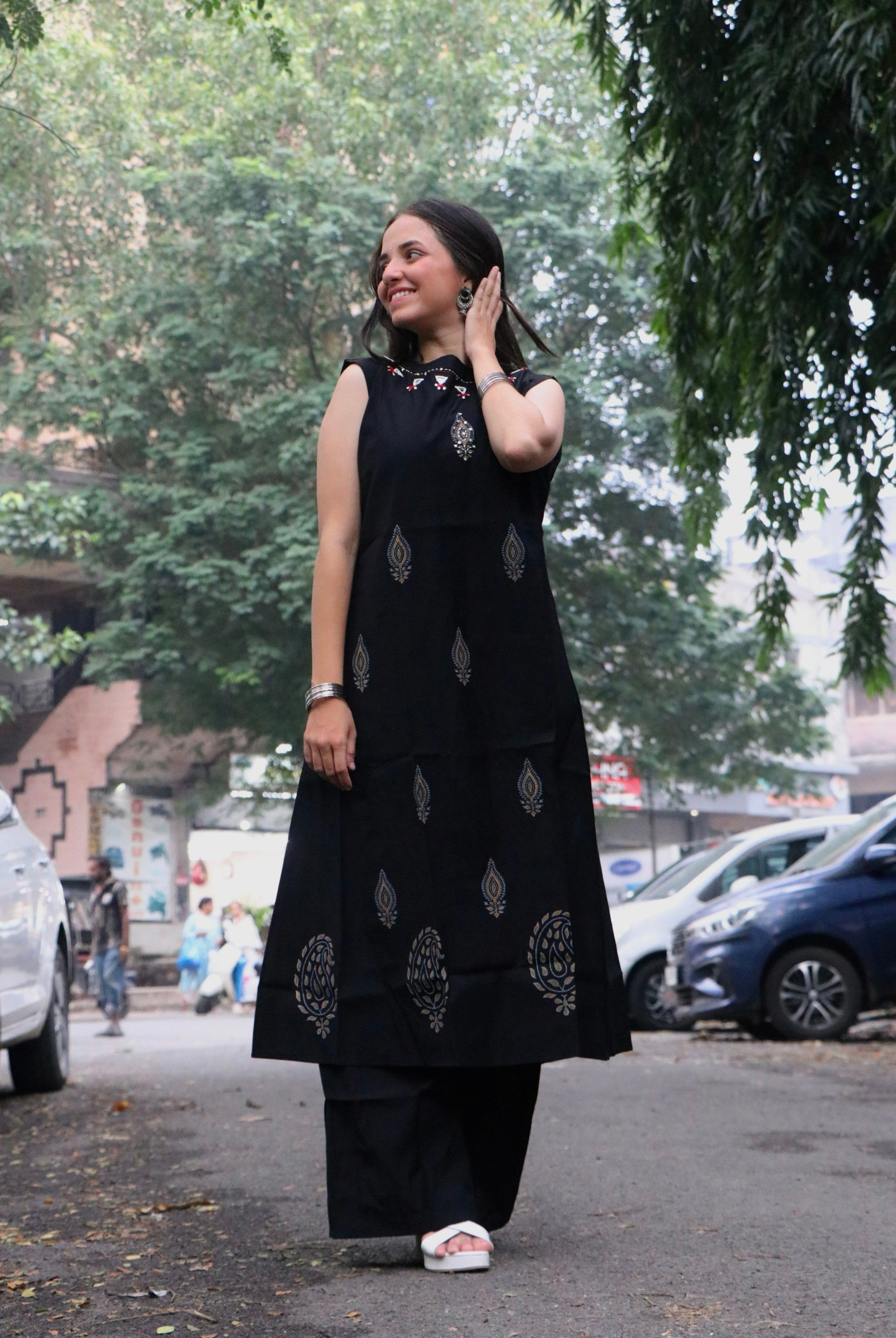 Black Silk Kurti