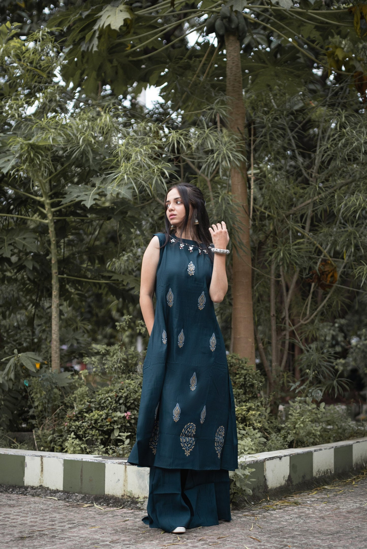 Black Silk Kurti