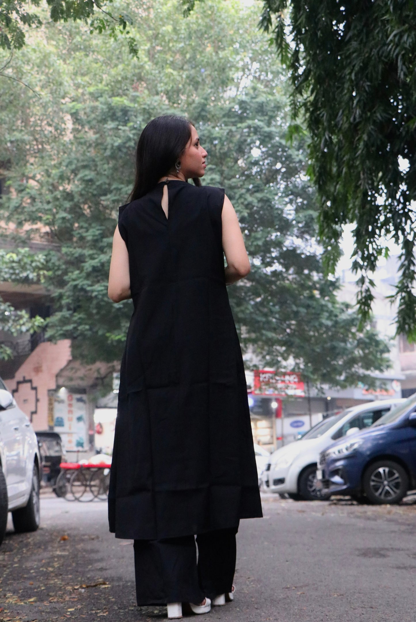 Black Silk Kurti