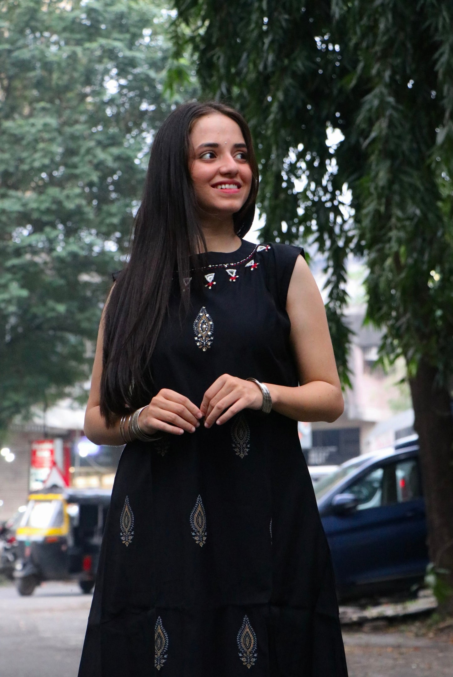 Black Silk Kurti