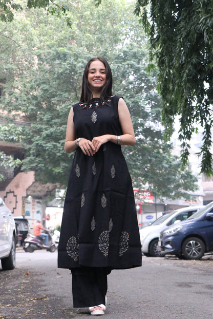 Black Silk Kurti