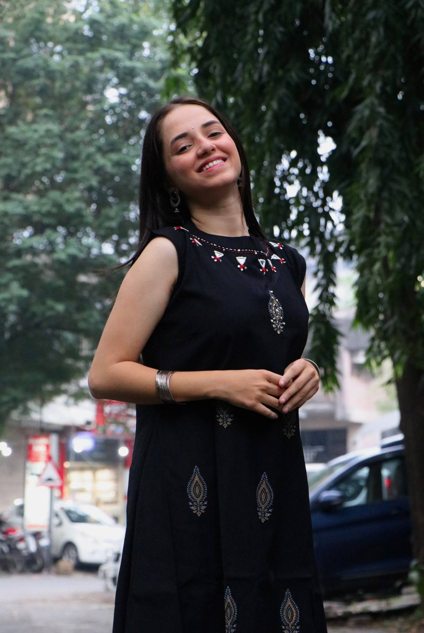 Black Silk Kurti