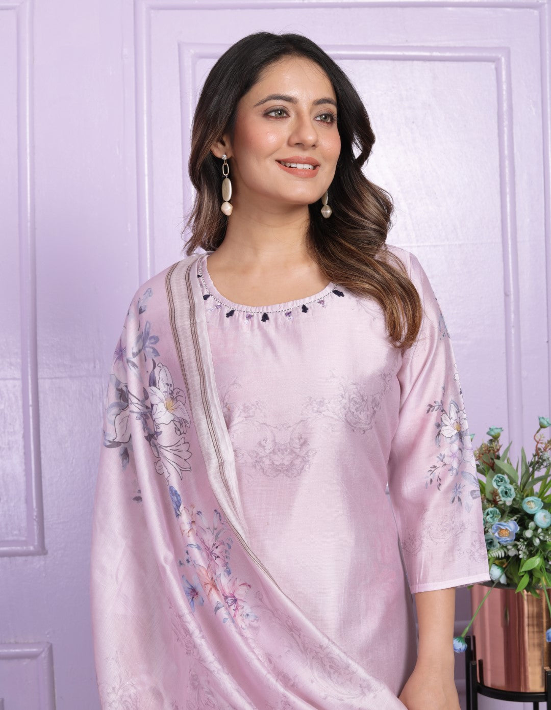 Pink Digital Printed Suit Set